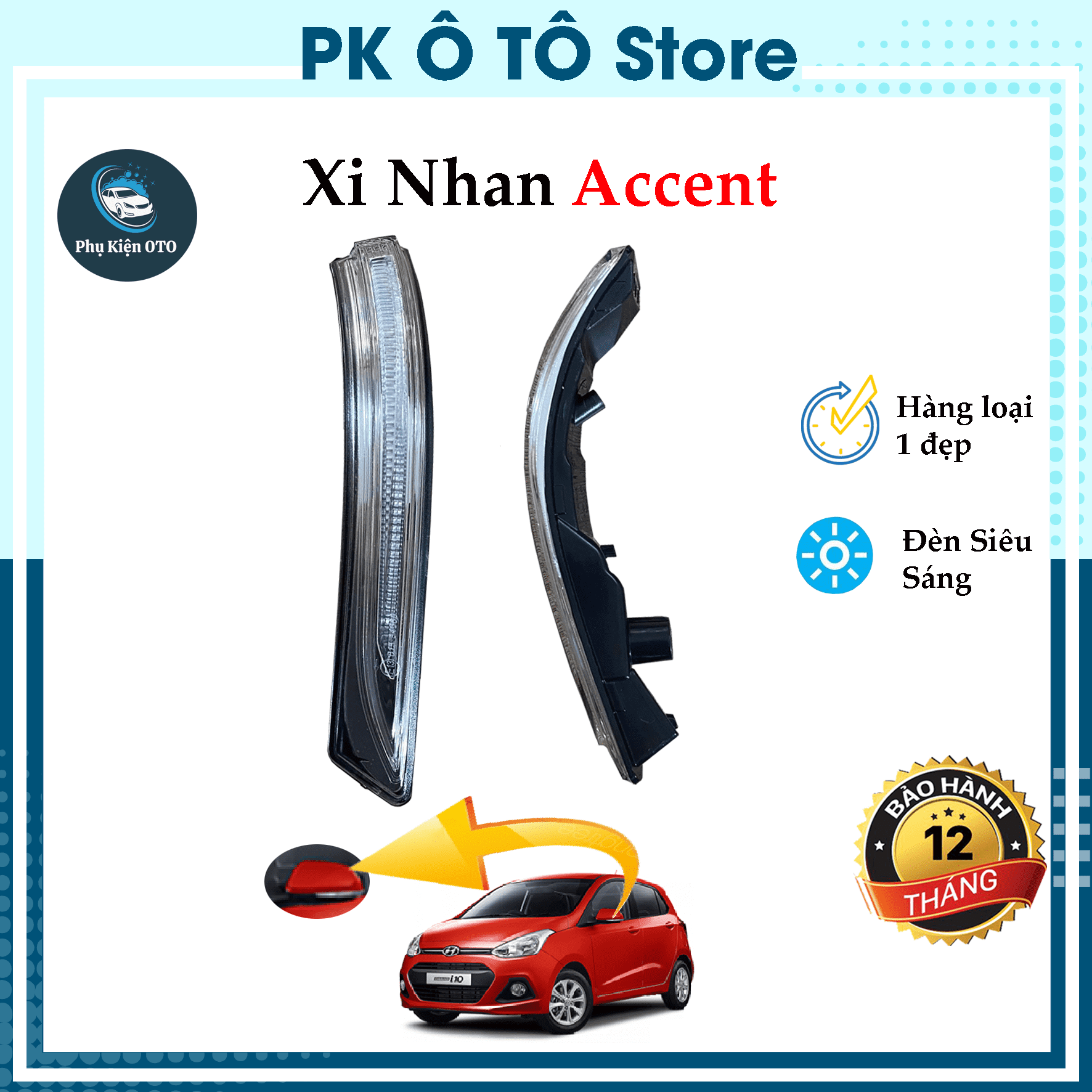 Xi nhan gương accent 2018 - 2021, đèn xi nhan chiếu hậu hyundai cao cấp – bền – đẹp – chính hãng