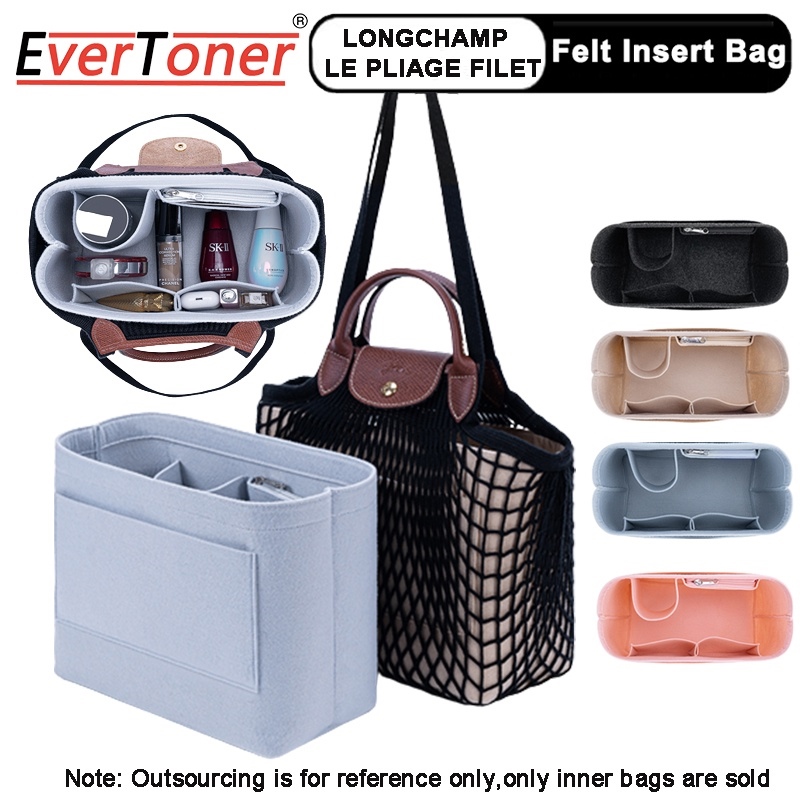 EverToner For Longchamp LE PLIAGE FILET Top Handle Bag Felt Insert