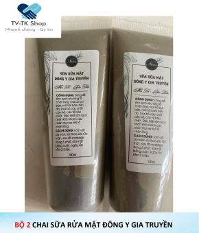 Bộ 2 Chai Sữa Rửa Mặt Trắng Da Đông Y Gia Truyền Cao Cấp 100g - Mẫu mới