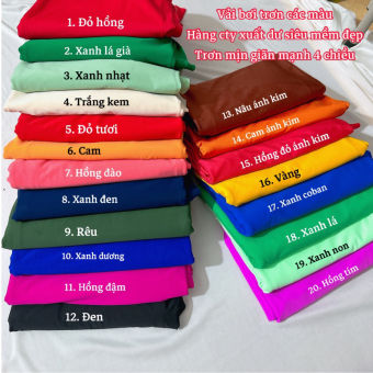 Vải thun bơi- vải bikini - thun lạnh co giãn 4c may bikini đồ tập hàng cty xuất dư may đồ bơi, grap giường, đồ thể thao