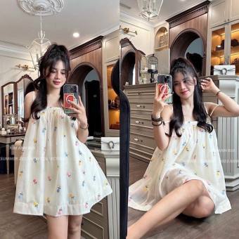 Váy Hoa Babydoll 2 Dây Form Rộng APV175 Đầm Cami Hai Dây Có Ảnh Thật Loại 1