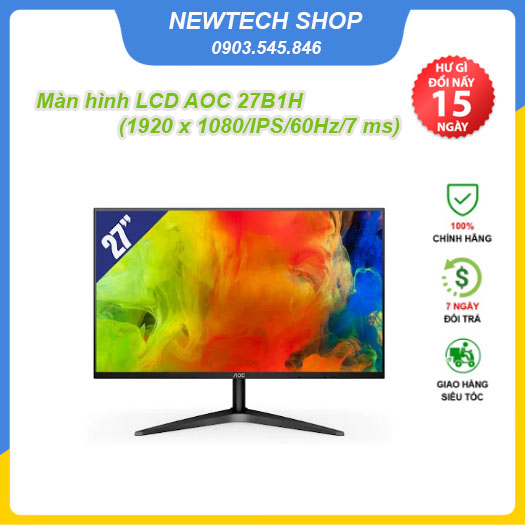Màn hình vi tính AOC 27B1H/74 27 inches FHD IPS - Hàng chính hãng