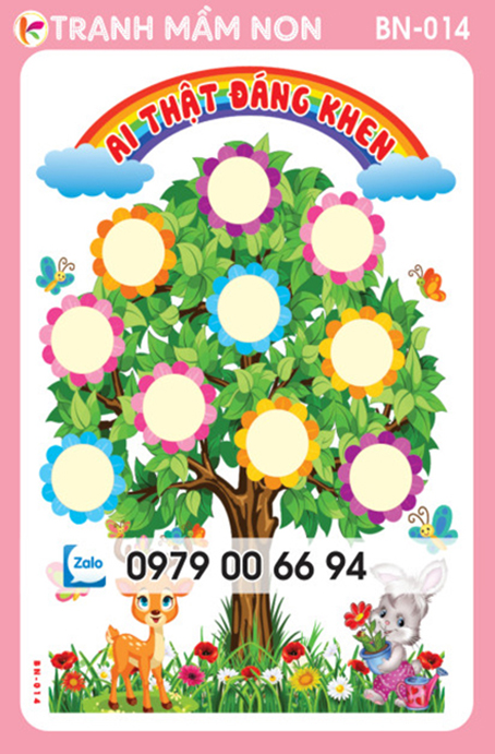 Decal mầm non - góc bé ngoan 014