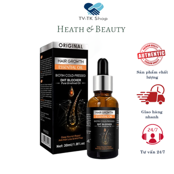 Serum Mọc Tóc DHT Blocker Biotin Original - Serum DHT Kích Mọc Tóc Đen Dày, Bóng Khỏe, Giảm Gãy Rụng