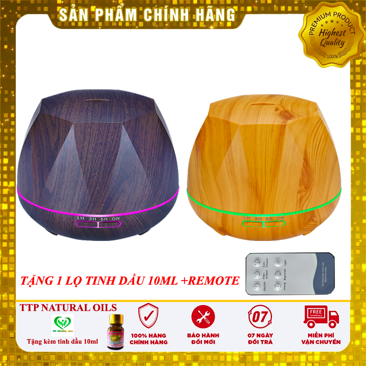Máy xông tinh dầu vân gỗ cao cấp aroma-bh 1 năm