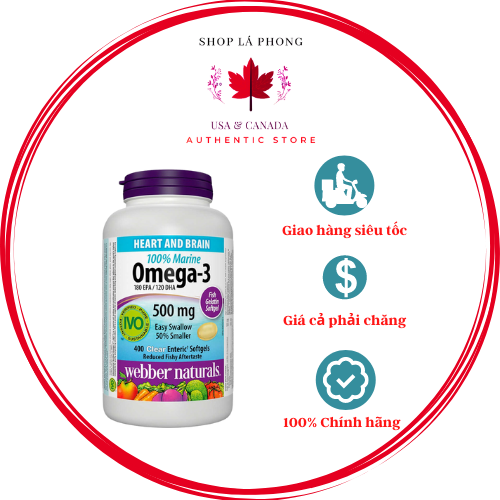 Dầu cá Marine Omega 3 chính hãng Webber Naturals