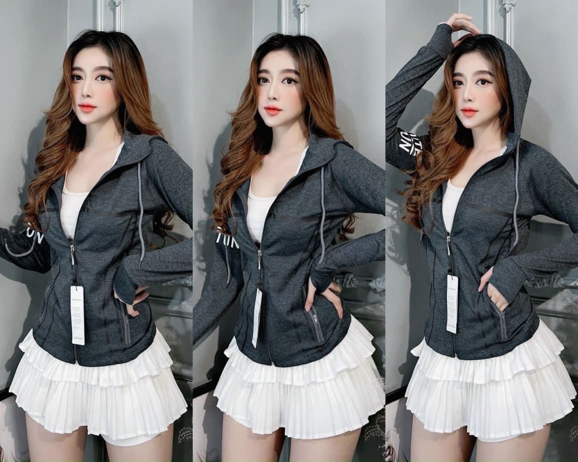 Áo khoác nữ áo khoác chống nắng ôm body áo chống nắng áo tập thể thao áo tập gym yoga nữ phong cách 