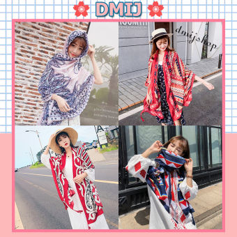 Khăn Choàng Boho Đi Biển - Khăn Choàng Thổ Cẩm Vintage Size 95x180cm