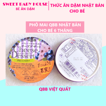 Phô mai ăn dặm cho bé QBB vị Việt Quất hộp 6 miếng 90gr nội địa Nhật. Date 4/2024 - Sweet Baby House