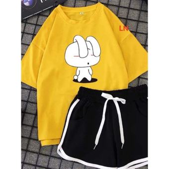 SÉT ÁO THỎ TAI CỤP + QUẦN ĐÙI VIỀN LN12