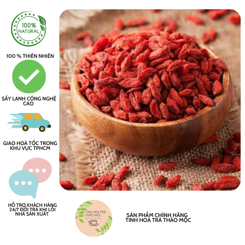 Kì tử đỏ loại to hạt đều vân nam 100 gram_tinhhoatrathaomoc