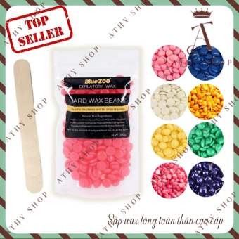 SÁP WAX LÔNG BLUEZOO BỊCH 100G hạt đậu wax nóng hard wax beans Blue Zoo sáp tẩy lông toàn thân keo triệt lông tại nhà sáp waxing dùng cho spa wax lông nách tay chân bikini