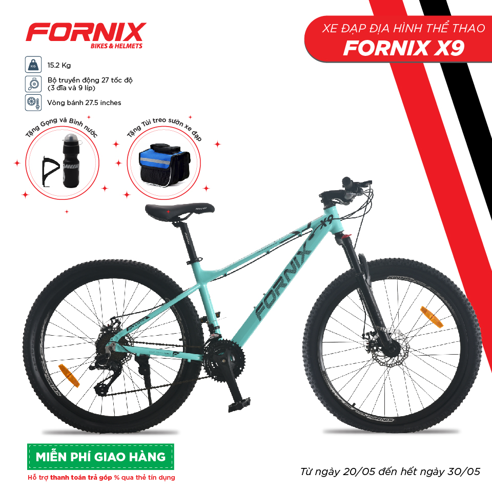 [Trả góp 0%] Xe đạp địa hình Fornix X9 - Vòng bánh 27.5 inch- Bảo hành 12 tháng