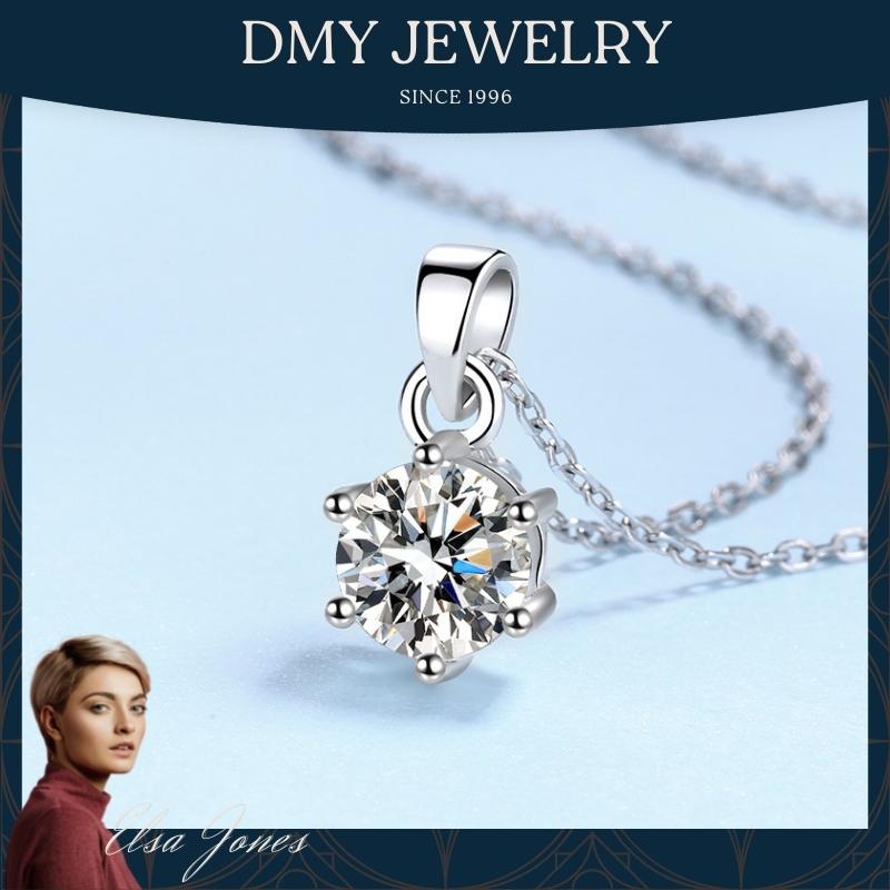 DMY Jewelry DMY Jewelry Diamond Necklace For Women/Moisanite Necklace/Moissanite Diamond Necklace/Moissanite Jewelry/Woman Jewellery Necklace/925 Silver Necklace/Silver Necklace Women/Moissanite Necklace Gra/Moissanite Necklace 2.0 Caret/Classic 6 Prong