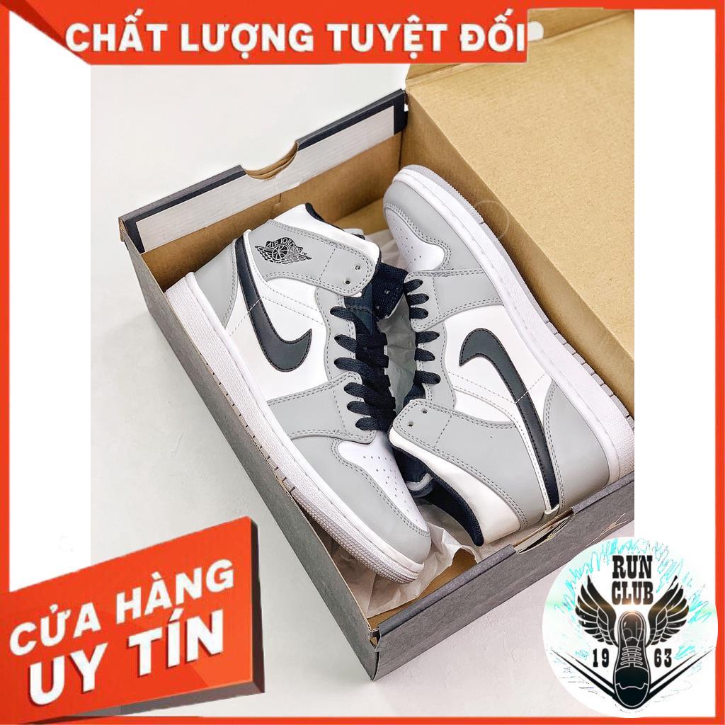 [VIDEO ẢNH THẬT+HỘP BẢO VỆ+FREESHIP] giầy thể thao Air jordan 1 xám trắng cổ cao thời trang nam nữ