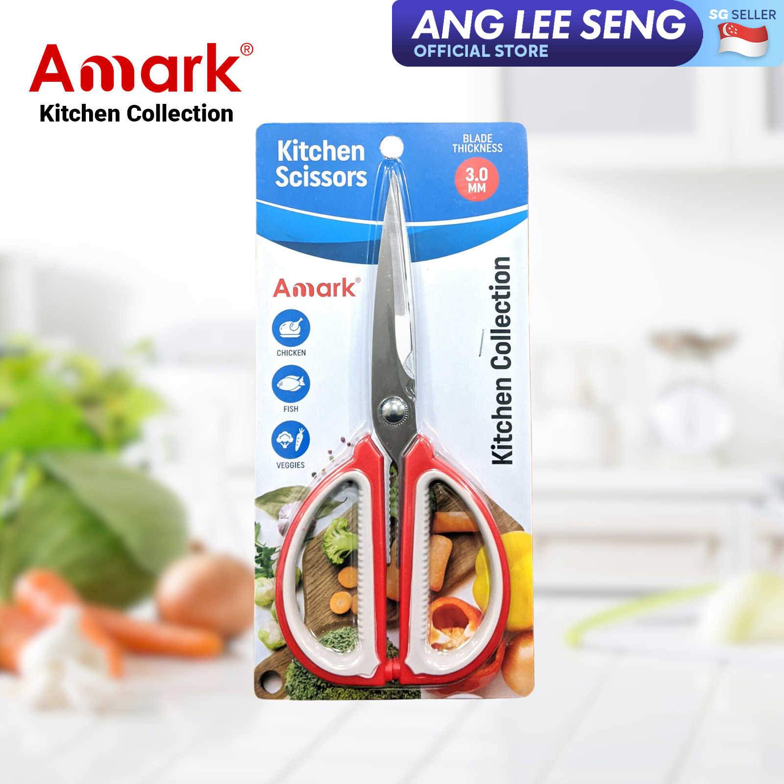 Kitchen Scissors, Stainless Steel Multifunctional Food Shears