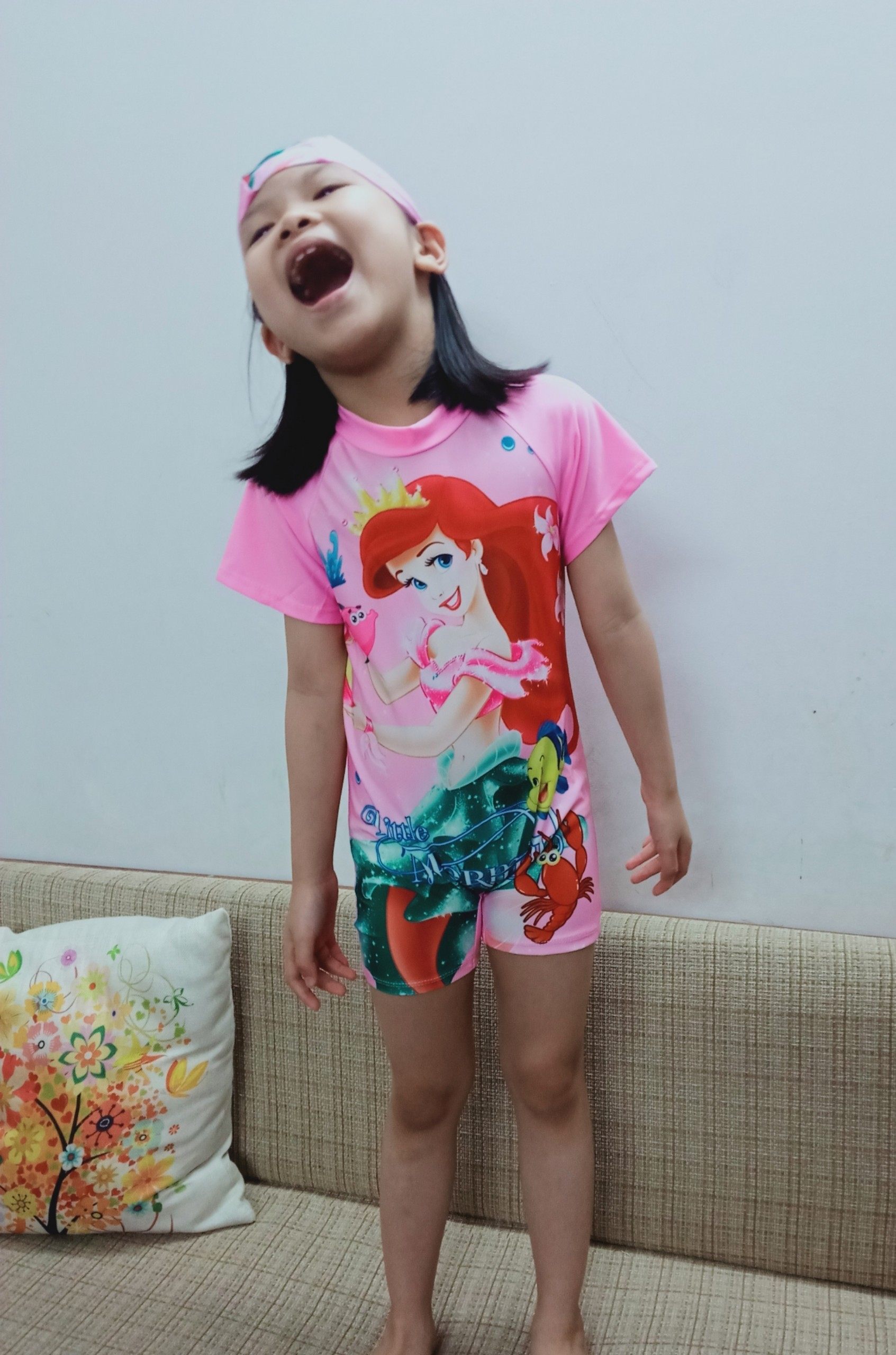 Bộ bơi liền kéo khóa bé gái 3 - 7 tuổi