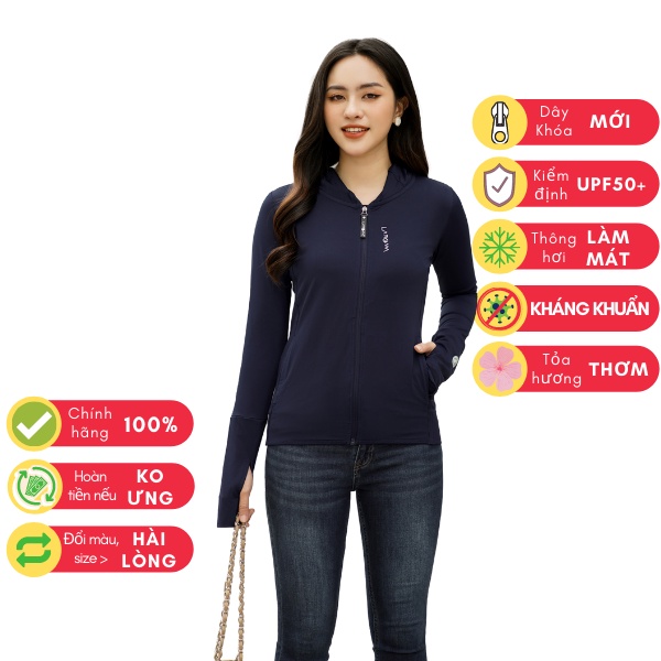 Áo chống nắng nữ 2 lớp Laroma thơm mát kháng khuẩn khử mùi