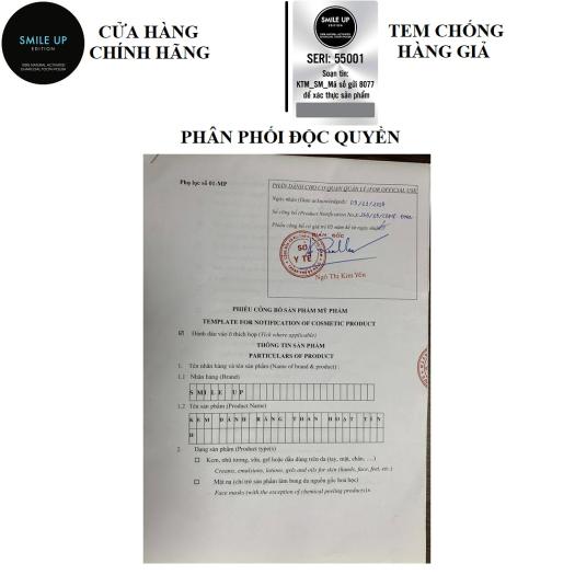 Than hoạt tính trắng răng SMILE UP loại bỏ ố vàng - thơm miệng 100G