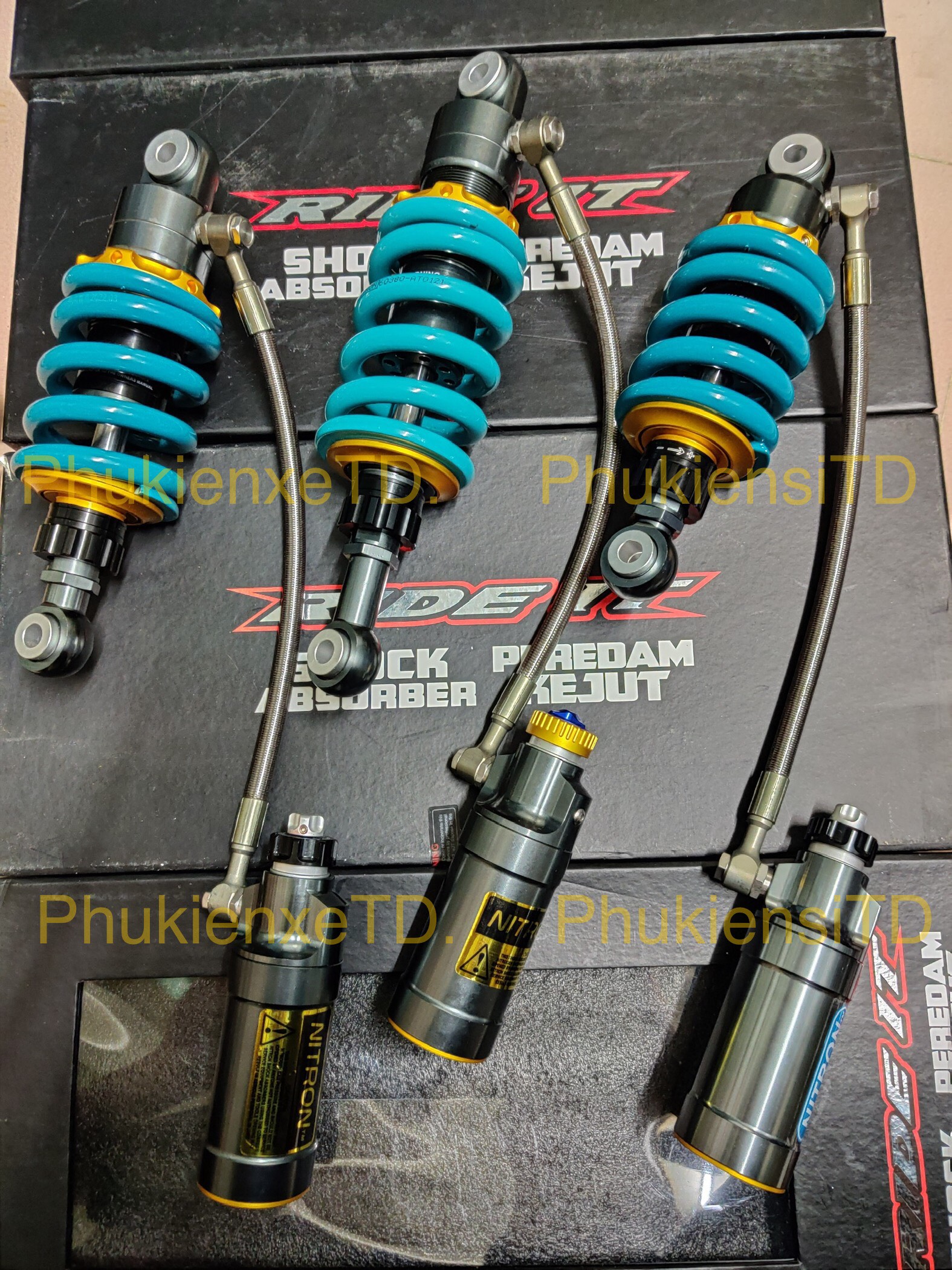 Phuộc nitron xoay 360° lắp raider satria ex135 sonic winner winnerx winnerv1 ex150 ex155 ex2011 ex nhỏ...