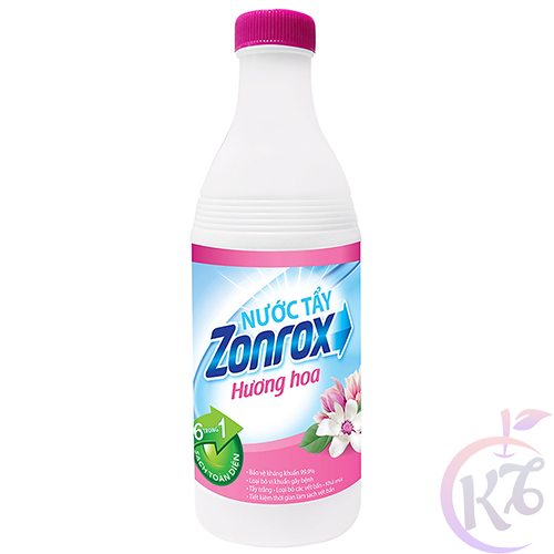 Nước tẩy quần áo Zonrox chai 1000ml hương Hoa 6 in 1