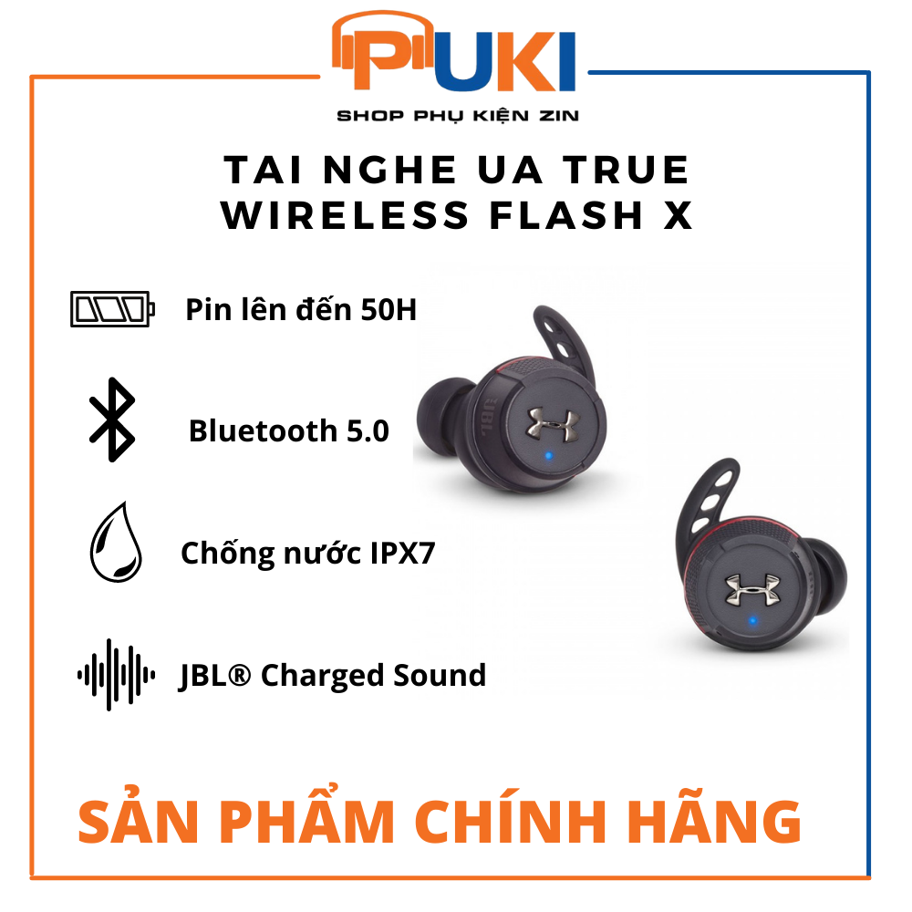 [FREESHIP MAX] Tai nghe JBL True Wireless Flash X - Tai nghe UA True Wireless Flash X - PUKI SHOP