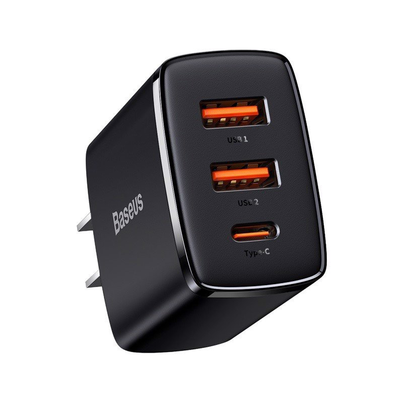 Cóc sạc nhanh siêu nhỏ gọn baseus compact quick charger 30w(usb dual port +type c,30w pd/qc3.0 multi quick charge suppor