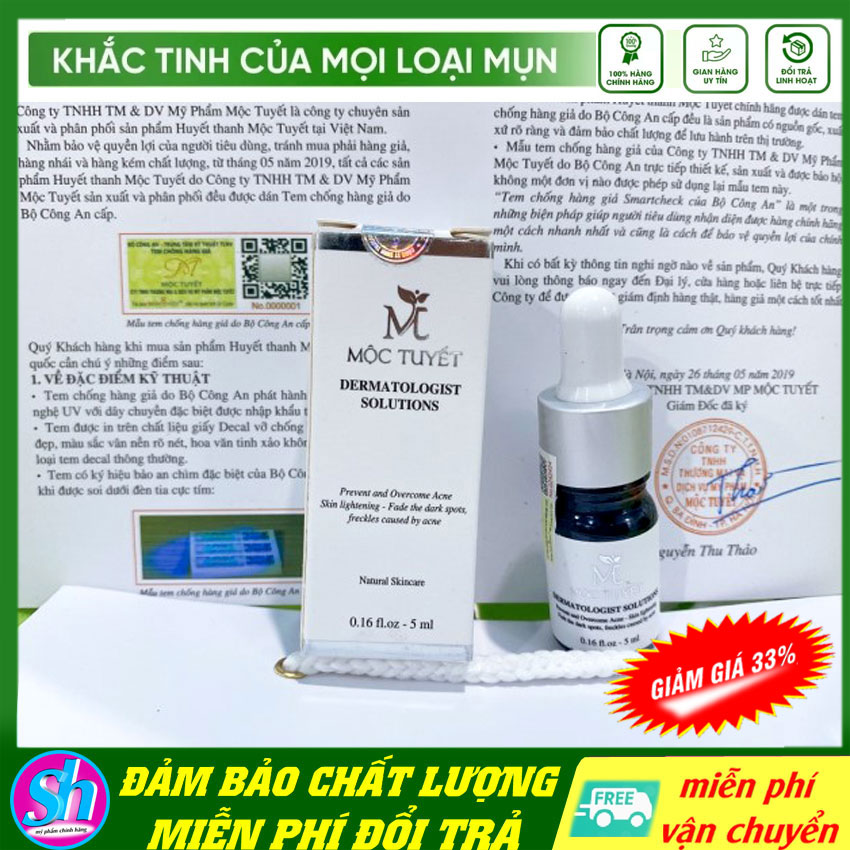Serum mụn thâm dưỡng trắng giữ ẩm se khít lỗ chân lông Huyết Thanh Mộc Tuyết