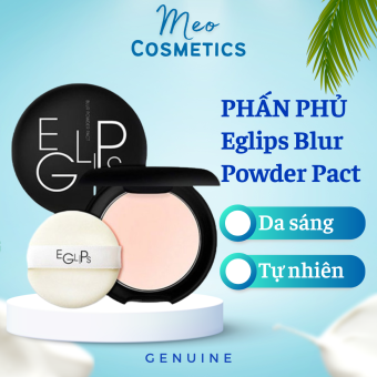 Phấn Phủ Eglips Blur Powder Pact Màu Đen, Phấn Phủ Siêu Mịn, Giúp Che Phủ Lỗ Chân Lông Và Khuyết Điểm Eglips Blur Powder Pact 9g, Phấn Phủ Kiềm Dầu, Nâng Tone Trắng Hồng