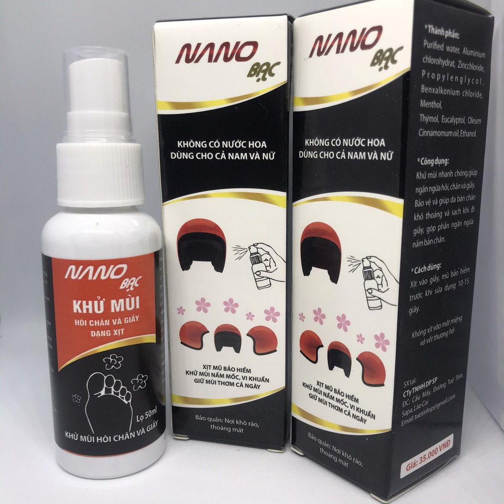 Xịt chống hôi chân nano, Bình xịt khử mùi hôi giày cao cấp công nghệ nano