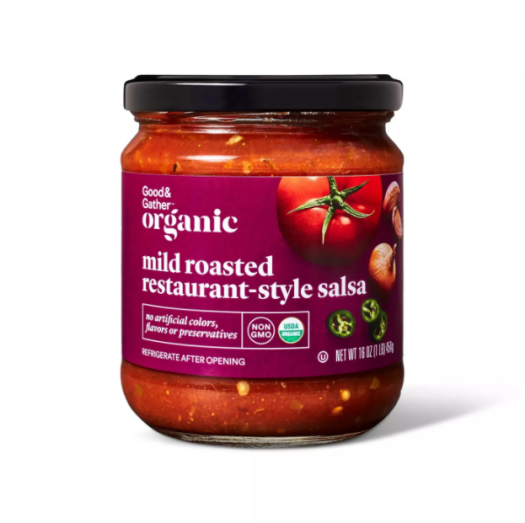 SỐT SALSA ORGANIC CÔNG THỨC NHÀ HÀNG Good & Gather Mild Roasted Restaurant Style Salsa 454g (16oz)