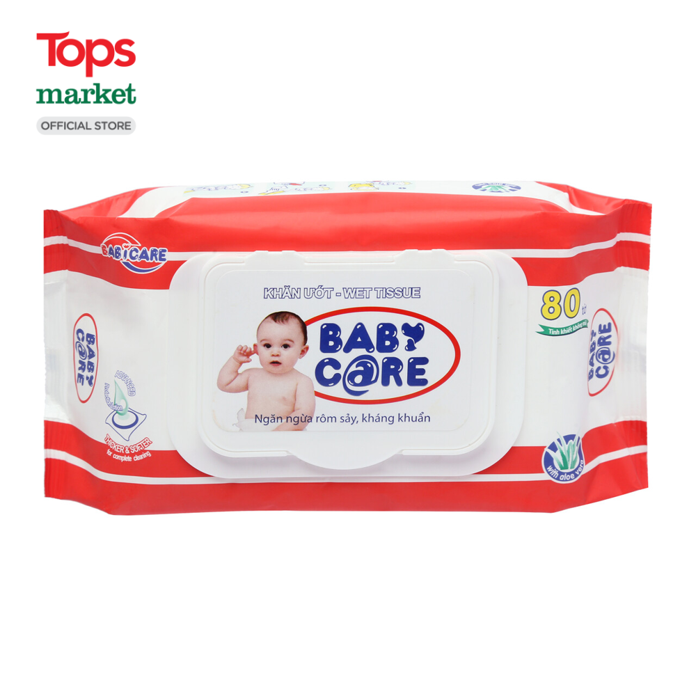 Khăn Ướt Baby Care Không Mùi 80 Miếng