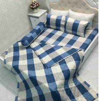 COMBO 4 MÓN GA GỐI NỆM 1M6X2M ( 1 ga + 2 vỏ gối nằm +1 vỏ gối ôm)