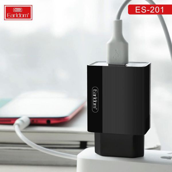 Củ sạc chính hãng earldom es-201 hỗ trợ sạc nhanh 2.1a