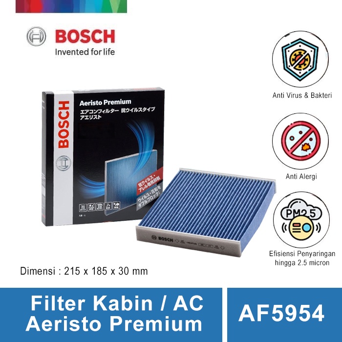 Bosch AF5954 Aeristo Premium Filter Kabin/AC Anti Virus/Bakteri untuk Mobil Toyota Innova Reborn Harga 210,120 rupiah*Gratis Ongkir