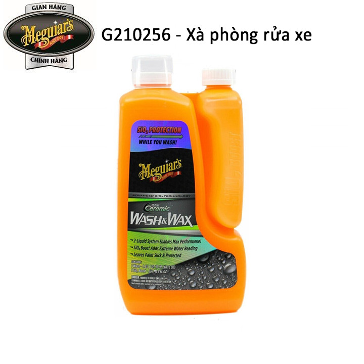 Meguiar's xà phòng rửa xe có thành phần ceramic tạo hiệu ứng lá sen - hybrid ceramic wash & wax, g210256, 1,65l