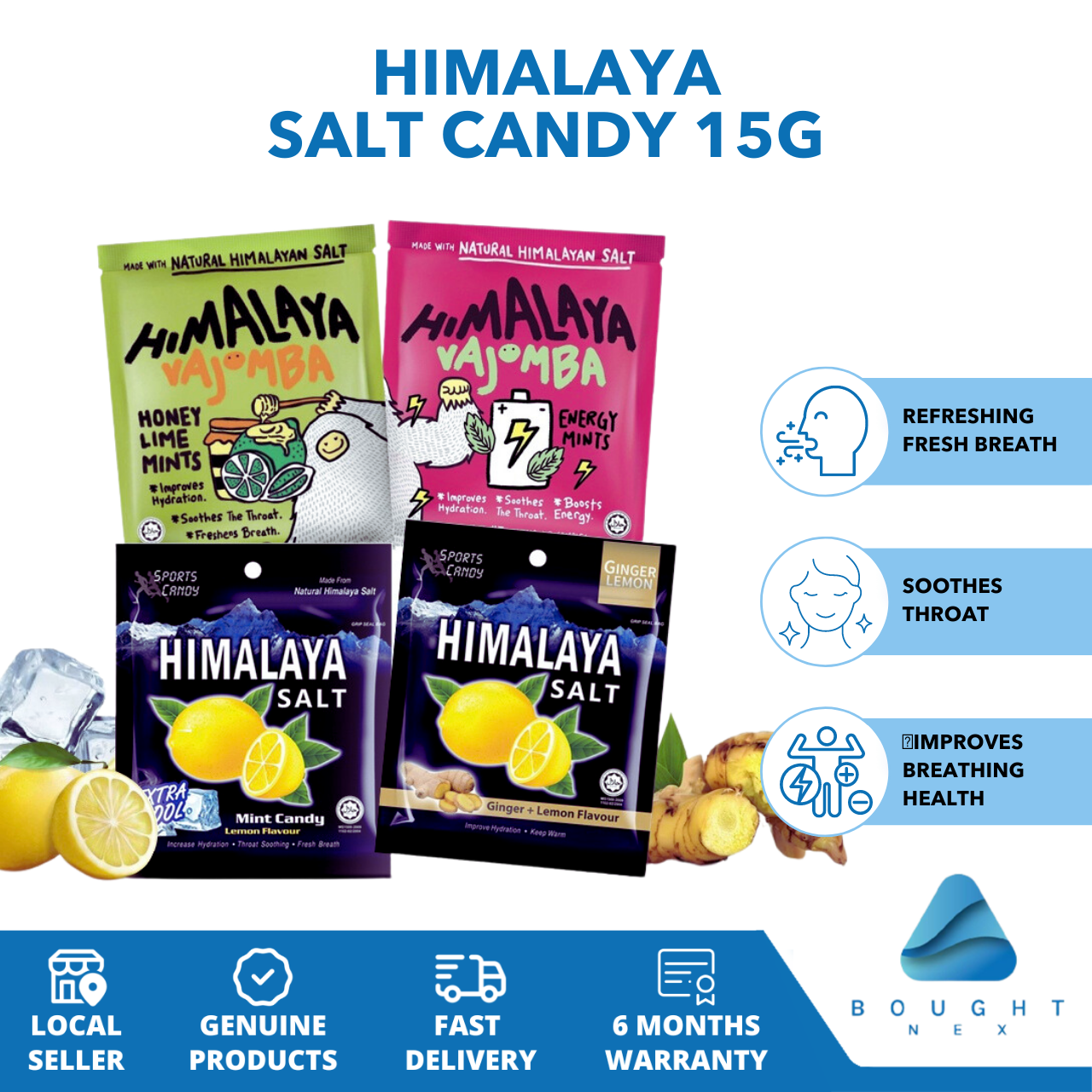 Buy Himalaya Salt Mint Candy (Lemon)  15 g from Pandamart (Setia Alam)  online in