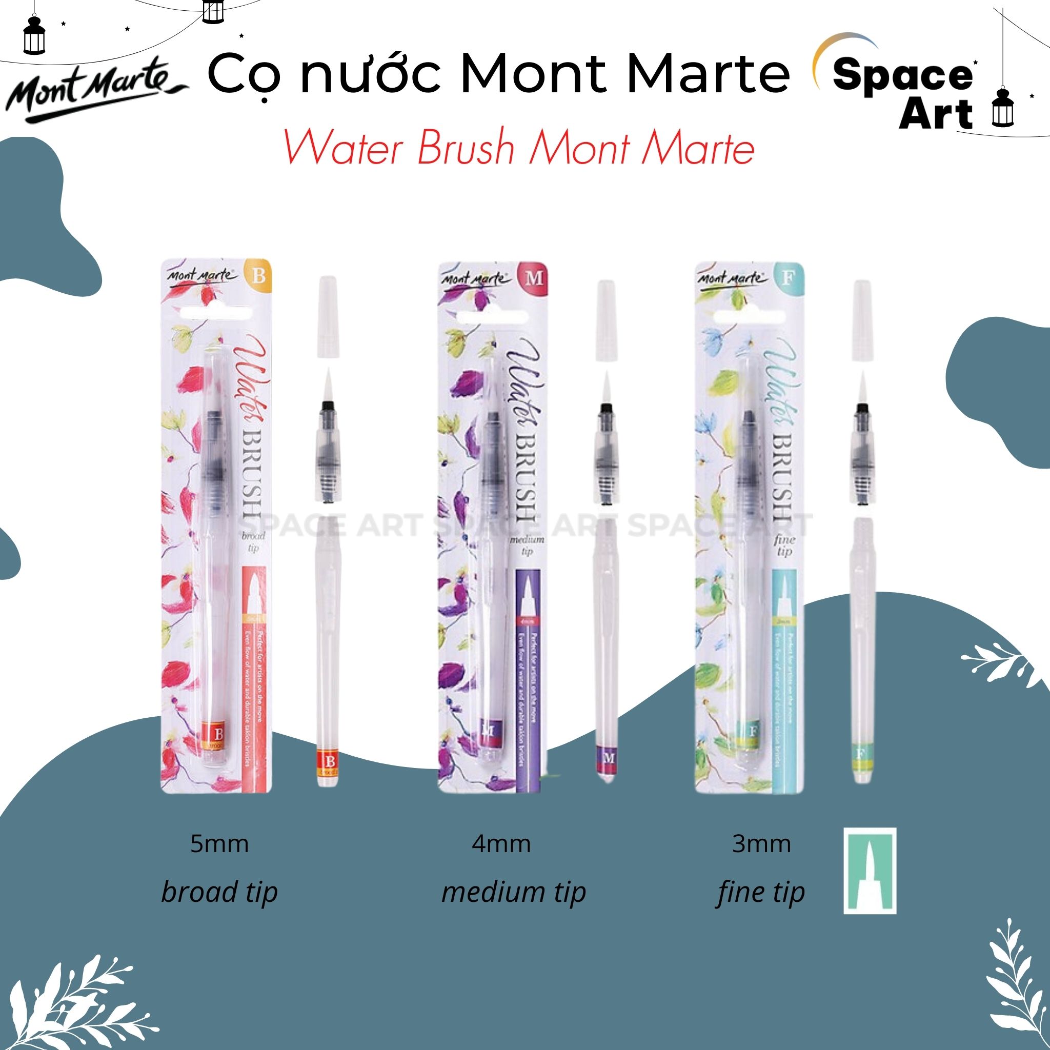 Cọ nước water brush Mont Marte vẽ màu nước