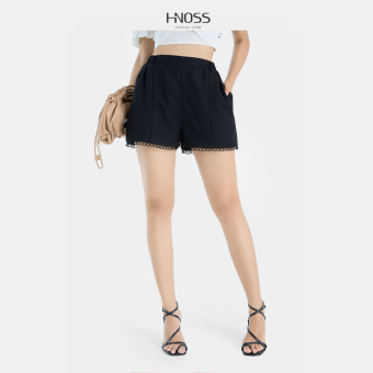 Quần short Nữ Thời Trang HNOSS Phối Thun Eo Ren Lai HNQSH013