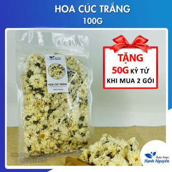 Trà hoa cúc trắng cao cấp 100g (Trà bạch cúc dưỡng nhan, thanh nhiệt, đẹp da) - Thảo Dược Hạnh Nguyên