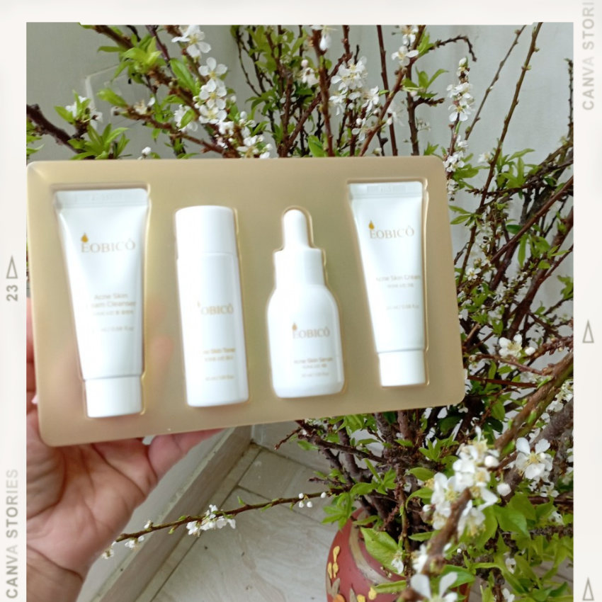 SÉT MINI DA MỤN ACNE SKIN CARE KIT EOBICO LBEKO SẠCH MỤN SÁNG DA MỜ THÂM linglinhshop