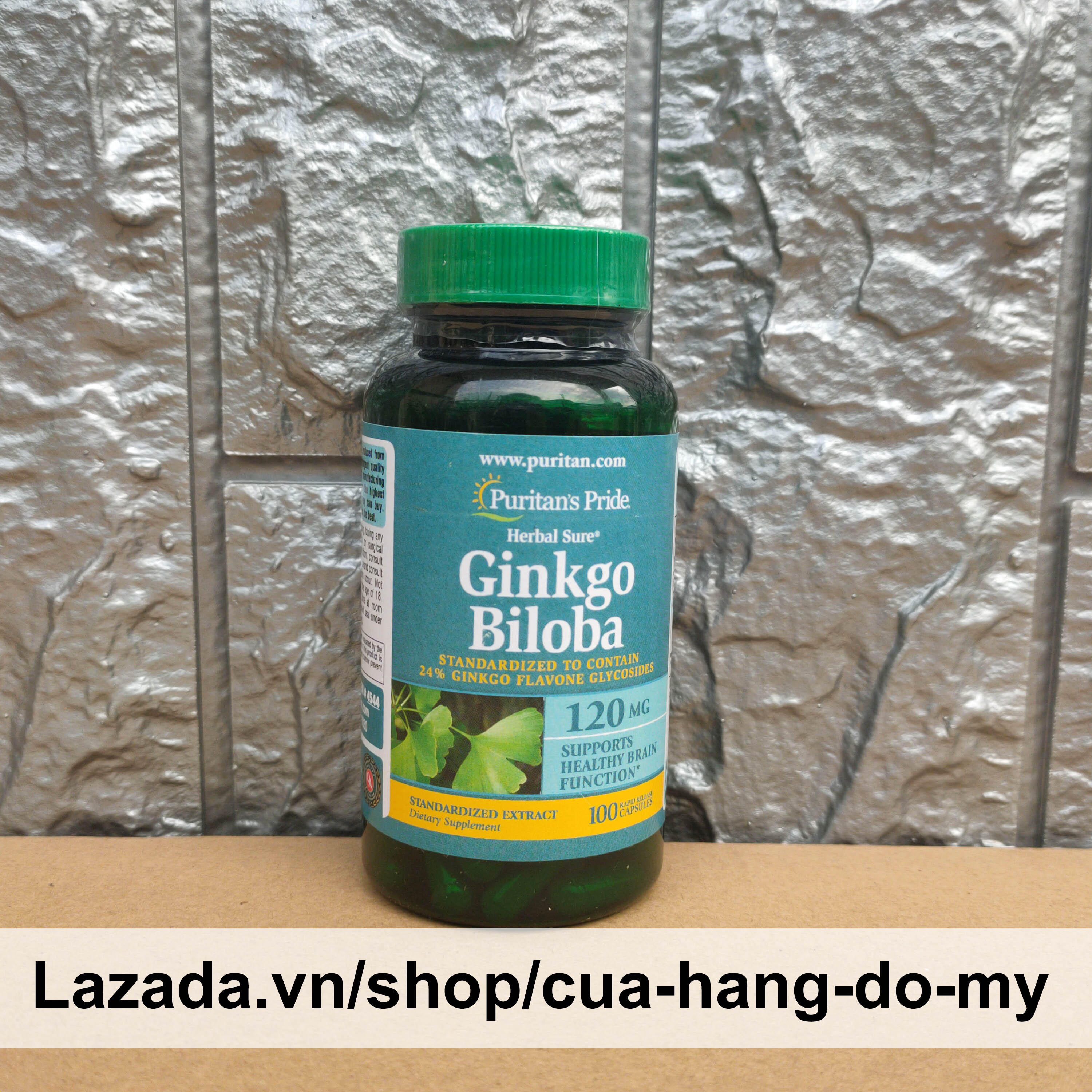 Viên uống bổ não Puritan's pride Ginkgo Biloba 120mg 100 viên của Mỹ Puritan Pride Viên Bổ Não Shop Hong1008