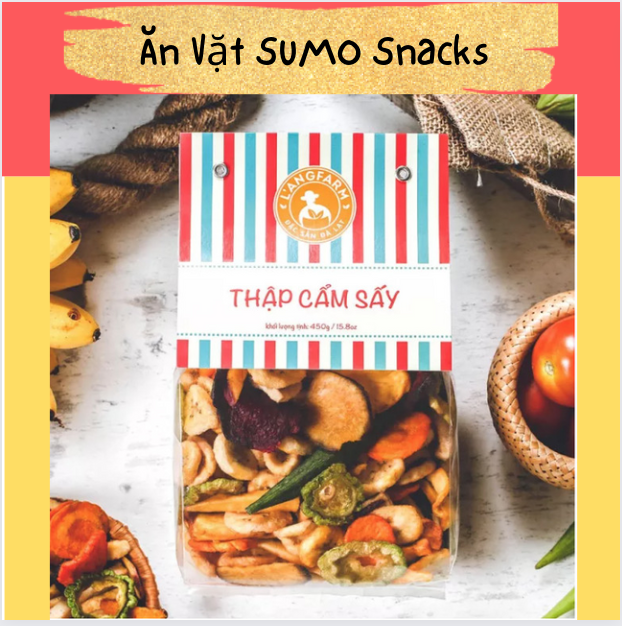 Thập cẩm sấy lang farm bịch 450g-ăn vặt sumo snack