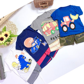 Bộ quần áo bé trai hình thú, xe ô tô size từ 8kg-20 kg vải thun mền, mịn mát. BT02-LuxuriesStore, đồ bé trai hoạt hình ô tô siêu nhân pokemon pikachu size từ số 1 -số 6 cho bé từ 1 đến 5 tuổi phù hợp bé mặc nhà, đi học, đi dạo, đi