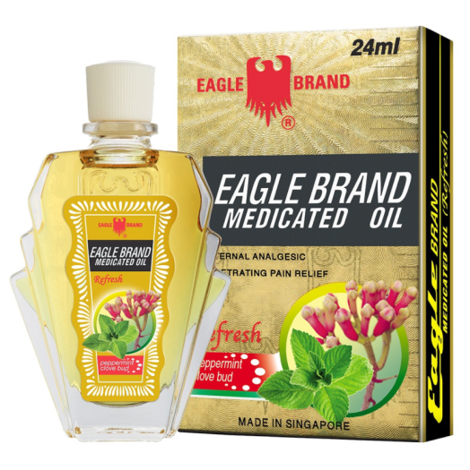 Dầu gió Con Ó Singapore Eagle Brand 3ml trắng