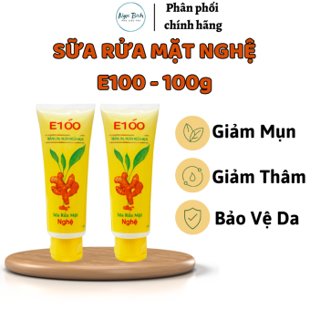 Sữa rửa mặt E100 nghệ - 100g , Giảm Mụn , thâm mụn.
