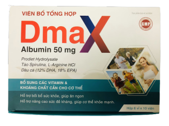 Viên Uống Bổ Tổng Hợp DMAX- Giúp cơ thể hấp thu các protein trong thức ăn tốt hơn, bổ sung chất khoáng và vitamin cho cơ thể, hỗ trợ bồi bổ sức khỏe