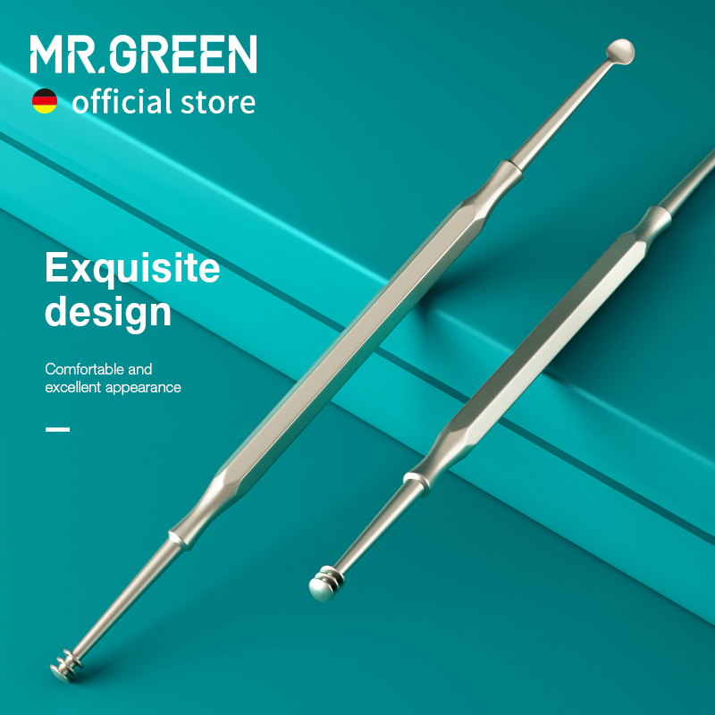 Mr.green Double Head Ear Wax Removal Ear Cleaner Double End Earwax Remover 360 ° Cleaning Ear Pic...