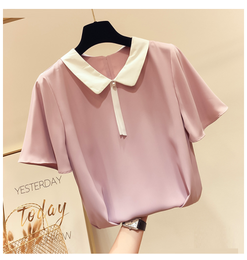 ÁO KIỂU NỮ CỔ LÁ SEN TAY BÈO-AP0018