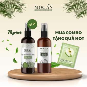 BỘ 2 / Combo Xịt Bưởi Tinh Dầu Cỏ Xạ Hương (120ML)+ Nước Chưng Cất Tinh Dầu Vỏ Bưởi Xanh (120ML) Mộc Ân Haircare (CB130)